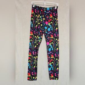 Sissycos Size Large Neon Paint Splatter 80s-Style Leggings